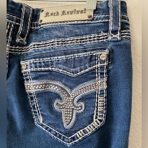 ROCK REVIVAL. Capri length jeans. Size 30
